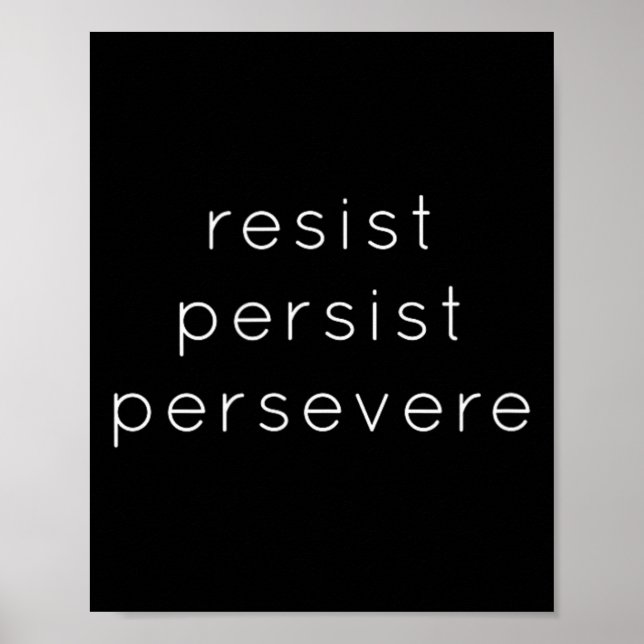 Poster Resistência Persistente - Camisa Motivadora Fo (Frente)