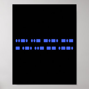 Poster Resistência Sutil F T Código Morse 8647 Rig Femini