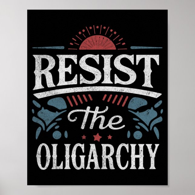 Poster Resistir À Tremor Anti-Oligarchy (Frente)