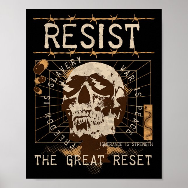 Poster Resistir Ao Ministério Da Verdade Que Repõe O Exce (Frente)