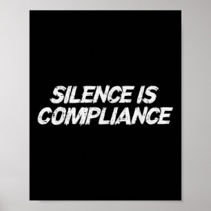 Poster Resistir ao silêncio é igualdade de conformidade d