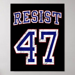 Poster Resistir ao Trump 47 Gráfico Retrotraído