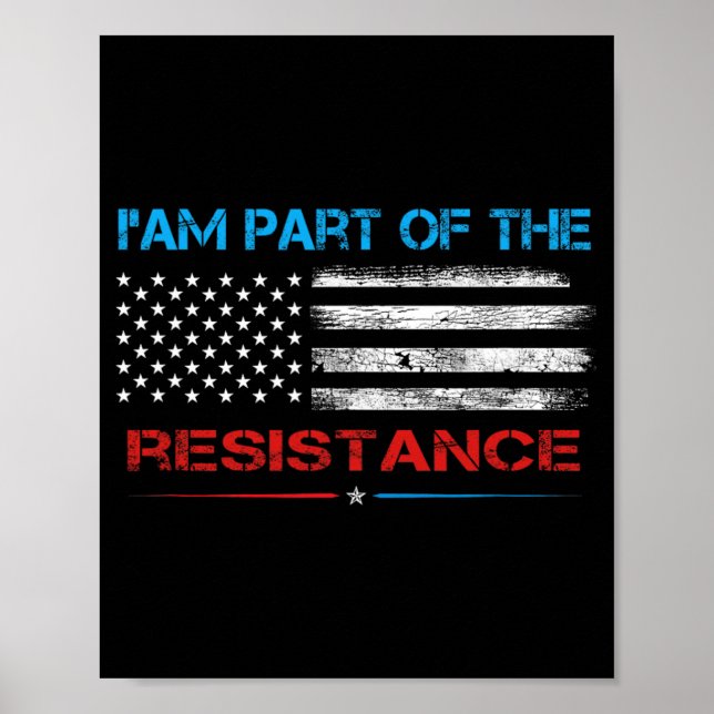 Poster Resistir Eu Faço Parte Da Resistência Anti-Trump P (Frente)