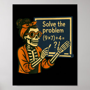 Poster Resolva O Problema 9x7+4 67 Meme Seis Sete Esquele