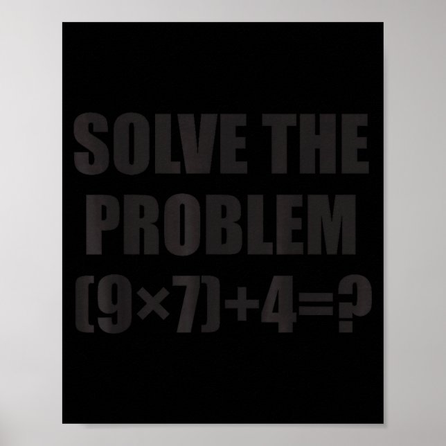 Poster Resolva O Problema Divertido 67 Meme Brainrot Mate (Frente)