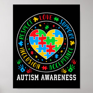Poster Respeite a aceitação do suporte ao amor Inclusão d