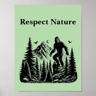 Poster Respeite a arte de tinta do pé-direito da Nature Y