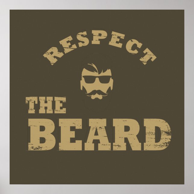 Poster Respeite a barba ditos engraçados com barba (Frente)