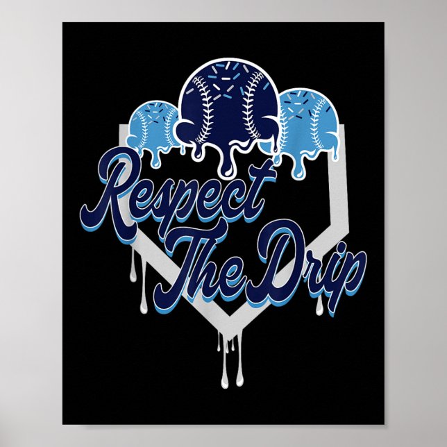 Poster Respeite A Placa Lar De Baseball Com Sprinkle (Frente)