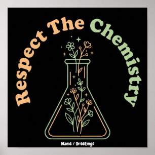 Poster Respeite A Química Retro Botânica Ciência