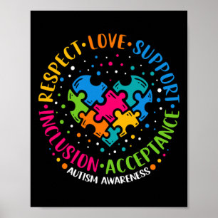 Poster Respeite o apoio ao amor Inclusão do Quebra-cabeça