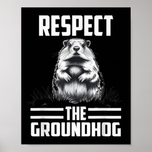 Poster Respeite O Dia do Celebrado Groundhog