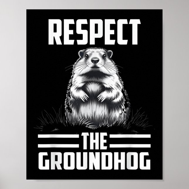 Poster Respeite O Dia do Celebrado Groundhog (Frente)