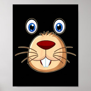 Poster Respeite o Dia do Groundhog Cara de Groundhog Engr