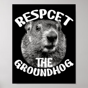 Poster Respeite o Dia do Groundhog Ground Hog _1