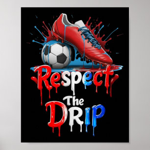 Poster Respeite O Estilo de Rua de Grafite de Futebol Dri