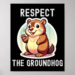 Poster Respeite O Murmurador De Marmota Humor Engraçado V