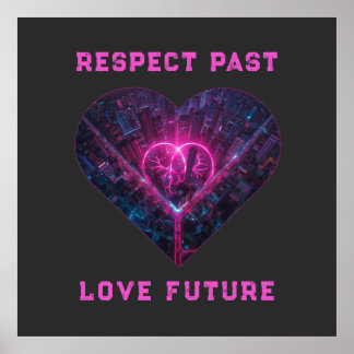 Poster Respeite o Passado, Ame o Futuro Design