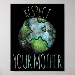 Poster Respeite suas Camisetas de Vintagem do Dia da Terr