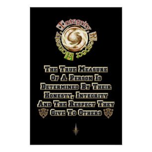 Póster Respeito da integridade da honestidade MXT