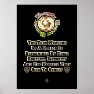 Poster Respeito da integridade da honestidade MXT