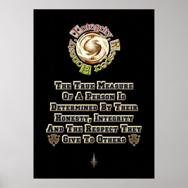 Poster Respeito da integridade da honestidade MXT (Frente)