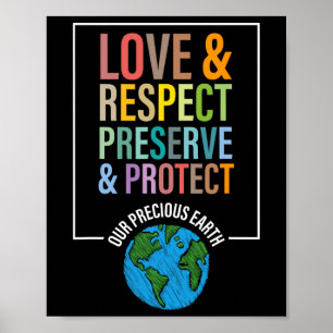 Poster Respeito Pelo Amor Preservar Proteger Nossa Terra 