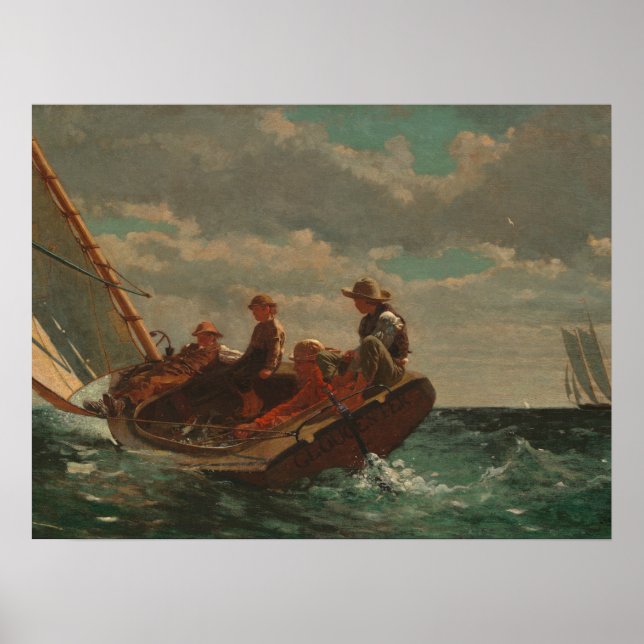 Poster Respiração (Um Vento Justo) por Winslow Homer (Frente)