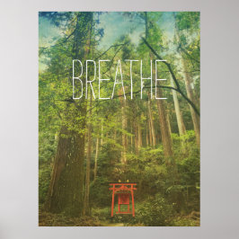Poster Respirar a Natureza da Floresta Sangrenta de Kioto