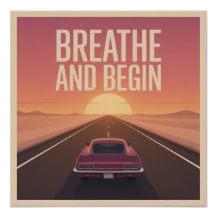Póster Respire E Comece