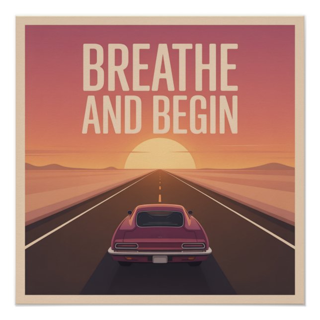 Póster Respire E Comece (Frente)