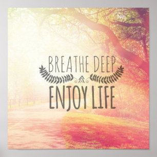 Póster Respire profundamente