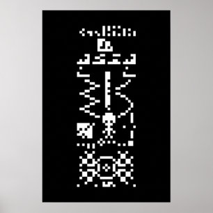 Poster Resposta binária da mensagem de Arecibo
