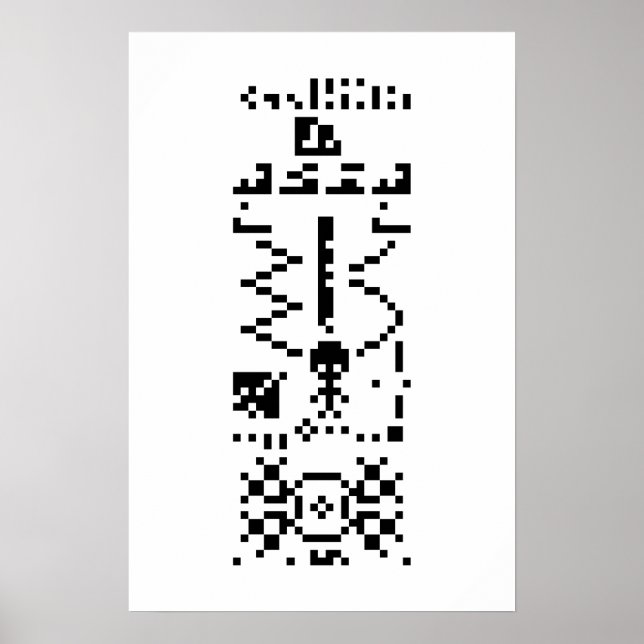 Poster Resposta de Mensagem Binária Arecibo (Frente)