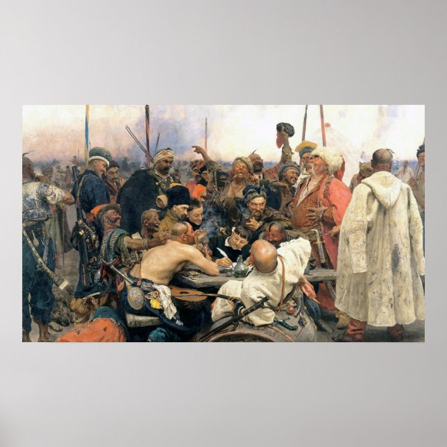 Póster Resposta dos cossacos de Zaporozhian (Frente)