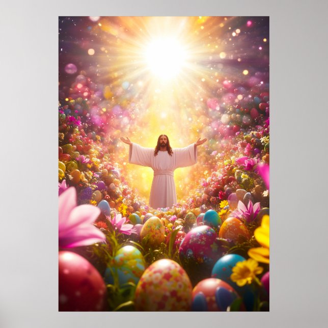 Poster Ressurreição da Páscoa de Jesus (Frente)