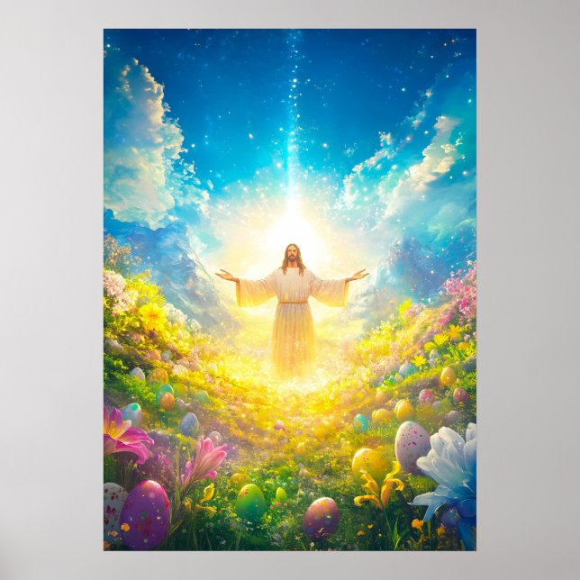 Poster Ressurreição da Páscoa de Jesus Cristo (Frente)
