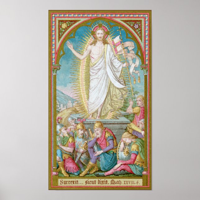 Poster Ressurreição de Jesus Cristo (SAU 041) (Frente)