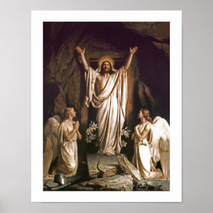 Póster Ressurreição do Cristo por Carl Bloch. Belas Artes