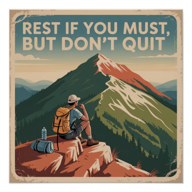 Póster Rest If You Must, But Don't Quit (Frente)