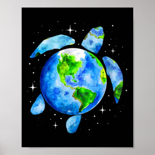 Poster Restauração do Dia da Terra Salva a Tartaruga do P