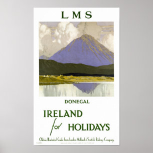 Poster restaurado Donegal das viagens vintage de