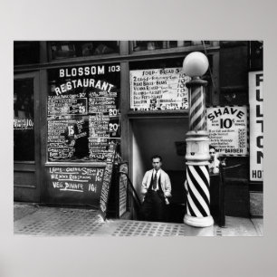Poster Restaurante da flor, 103 Bowery, 1935