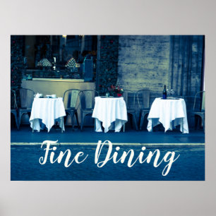 Poster Restaurante de Jantar fino para Comida Lover e Gou