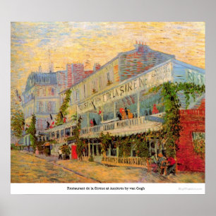 Poster Restaurante de la Sirene em Asnieres por Van Gogh
