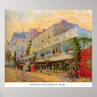 Poster Restaurante de la Sirene em Asnieres, por van Gogh