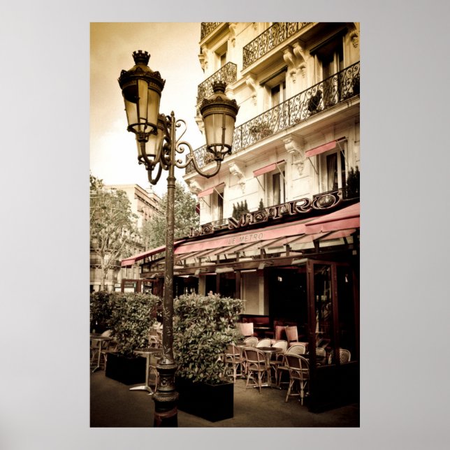 Poster Restaurante de rua, Paris, França (Frente)