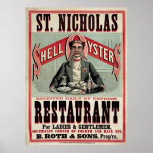 Póster Restaurante de São Nicolau, Cincinnati, anúncio 