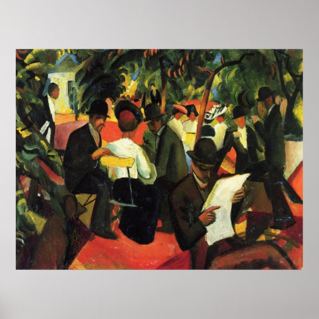 Póster Restaurante do Jardim, por August Macke (Frente)