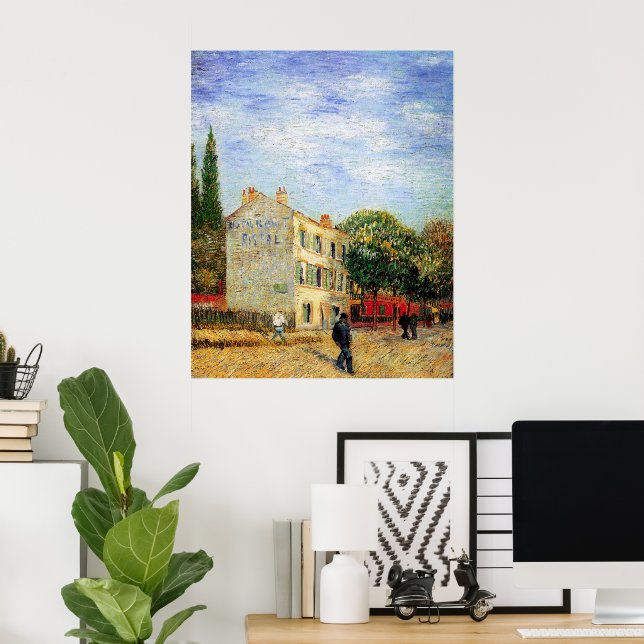 Póster Restaurante Rispal em Asnieres por Vincent van Gog (Escritório em casa)